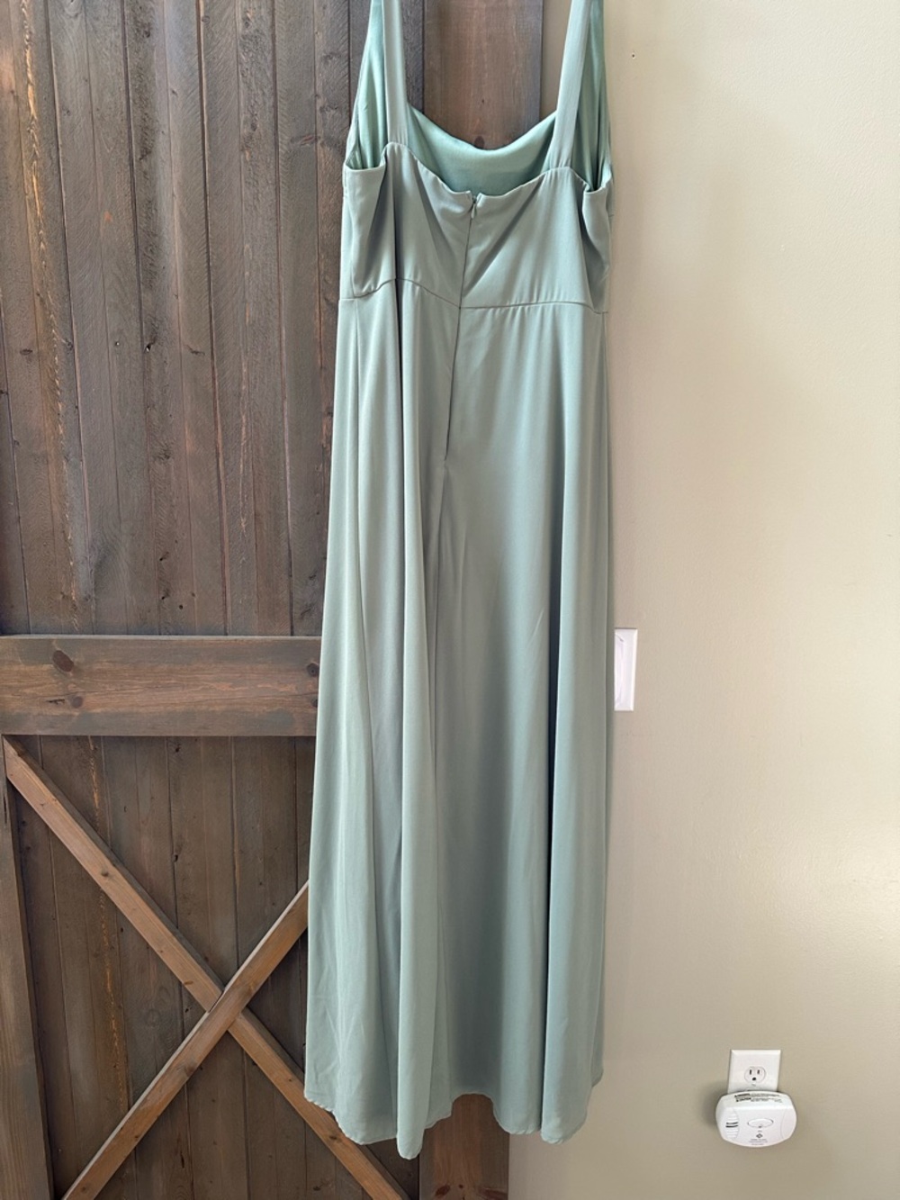 Lulu's Sage Green Maxi Dress with Slit XL - Picture 5 of 8